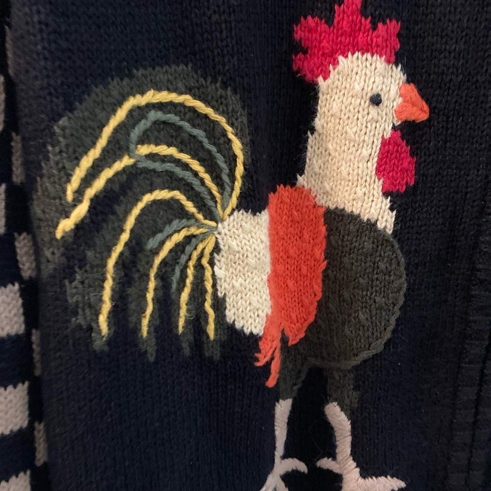 Sweater large rooster/ farm embroidered - Picture 3 of 16